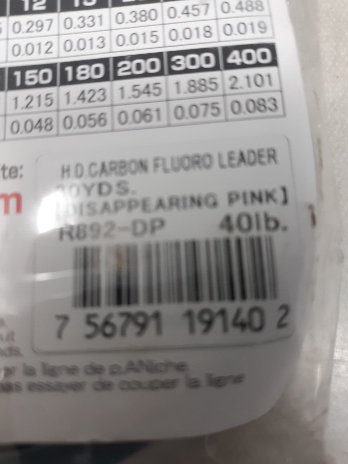 Yo-Zuri HD Carbon Disappearing Pink 30 Yards 40Lbs