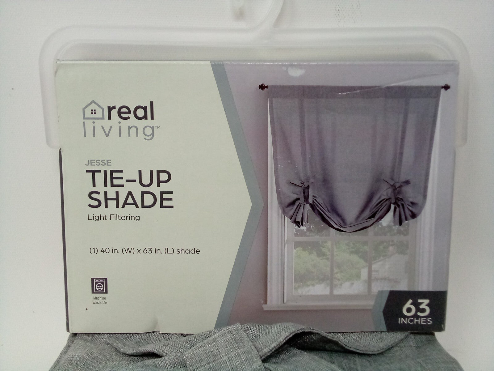 Archaeo Light Filtering Washed Cotton Tie-Up Window Shade Gray 40"x63"