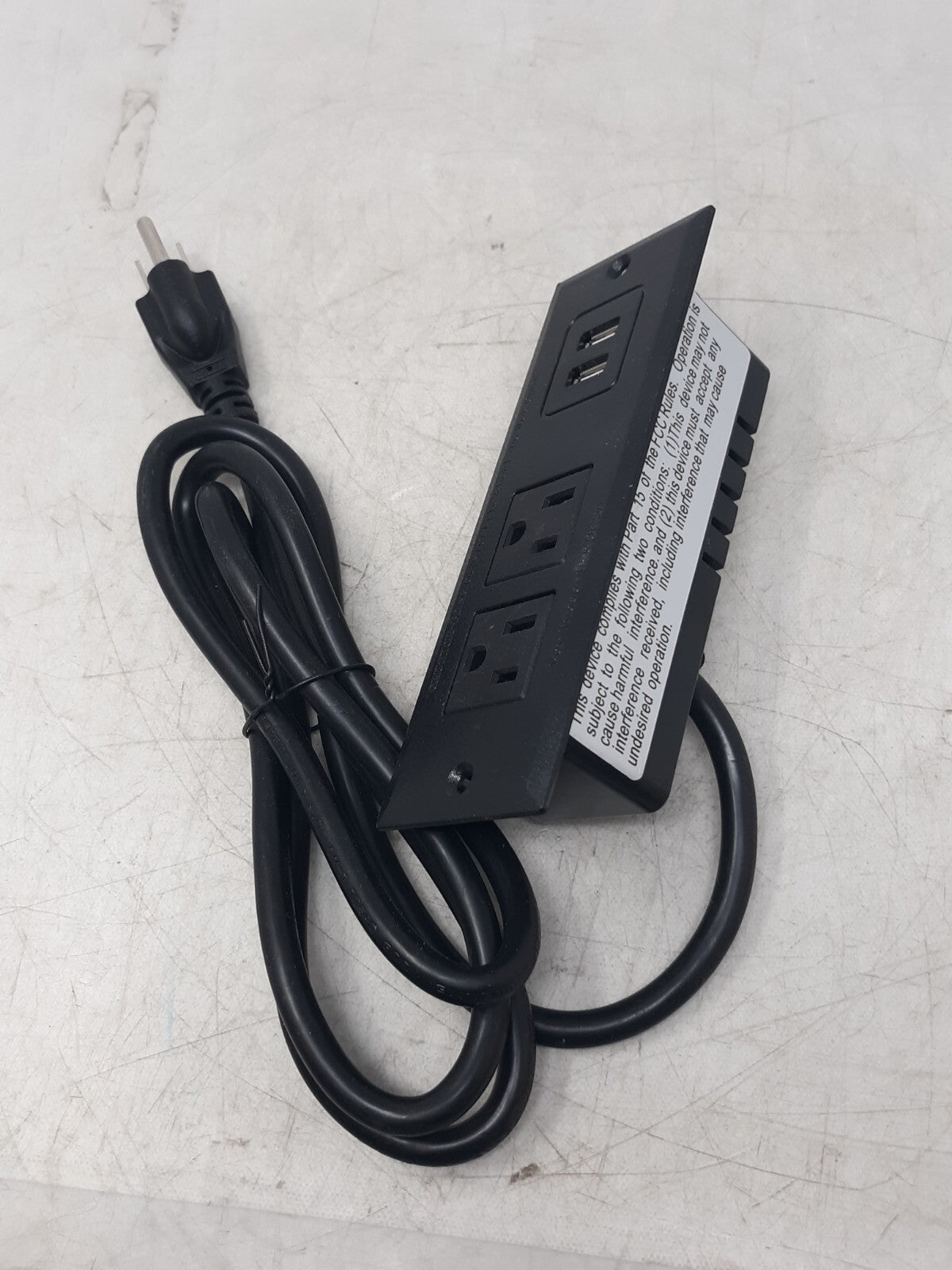 Jenson JN02-03-22 Furniture Power Distribution Unit | 2 AC Outlets + Dual USB