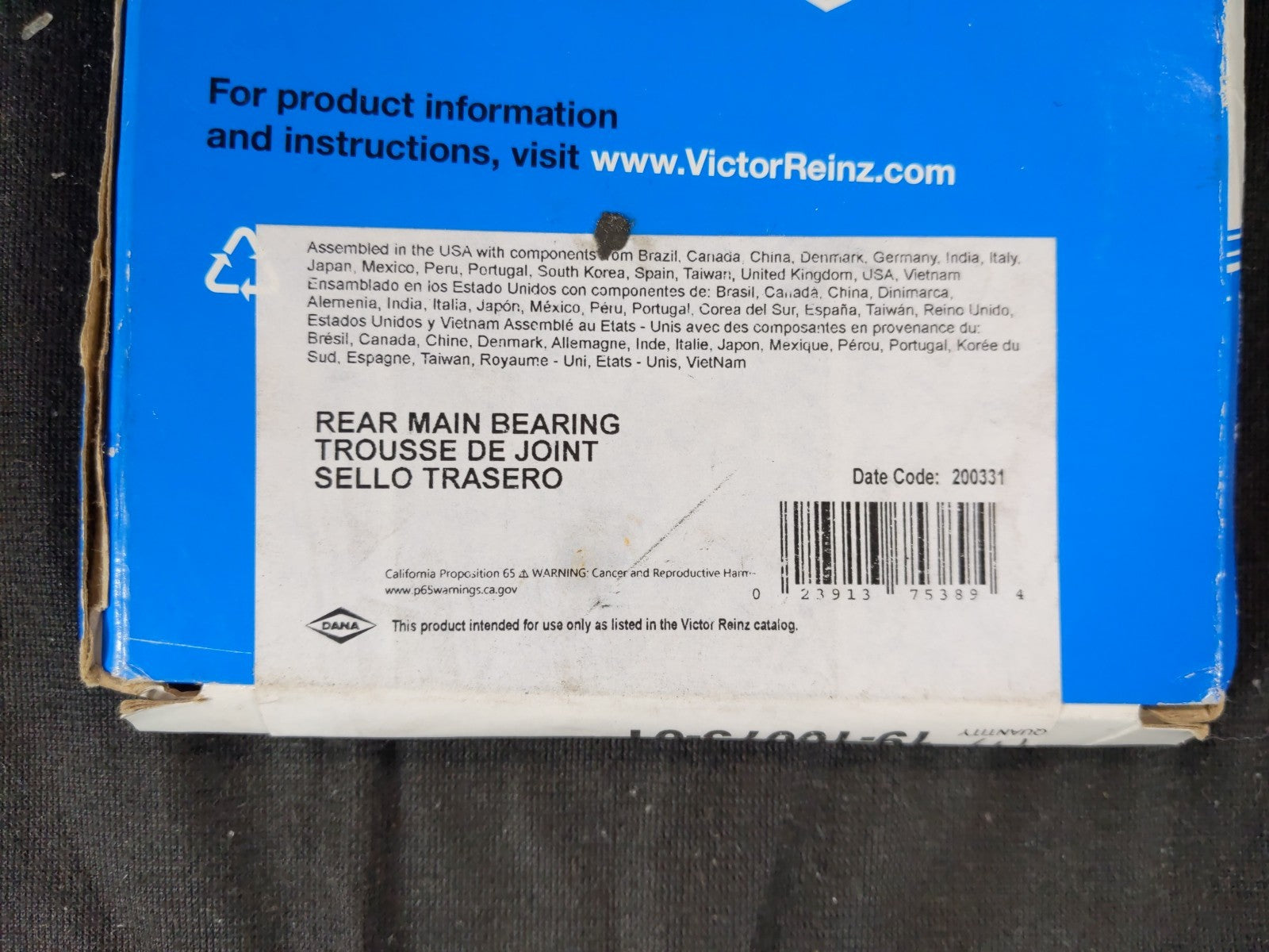 VICTOR REINZ Engine Crankshaft Seal Kit  19-10073-01