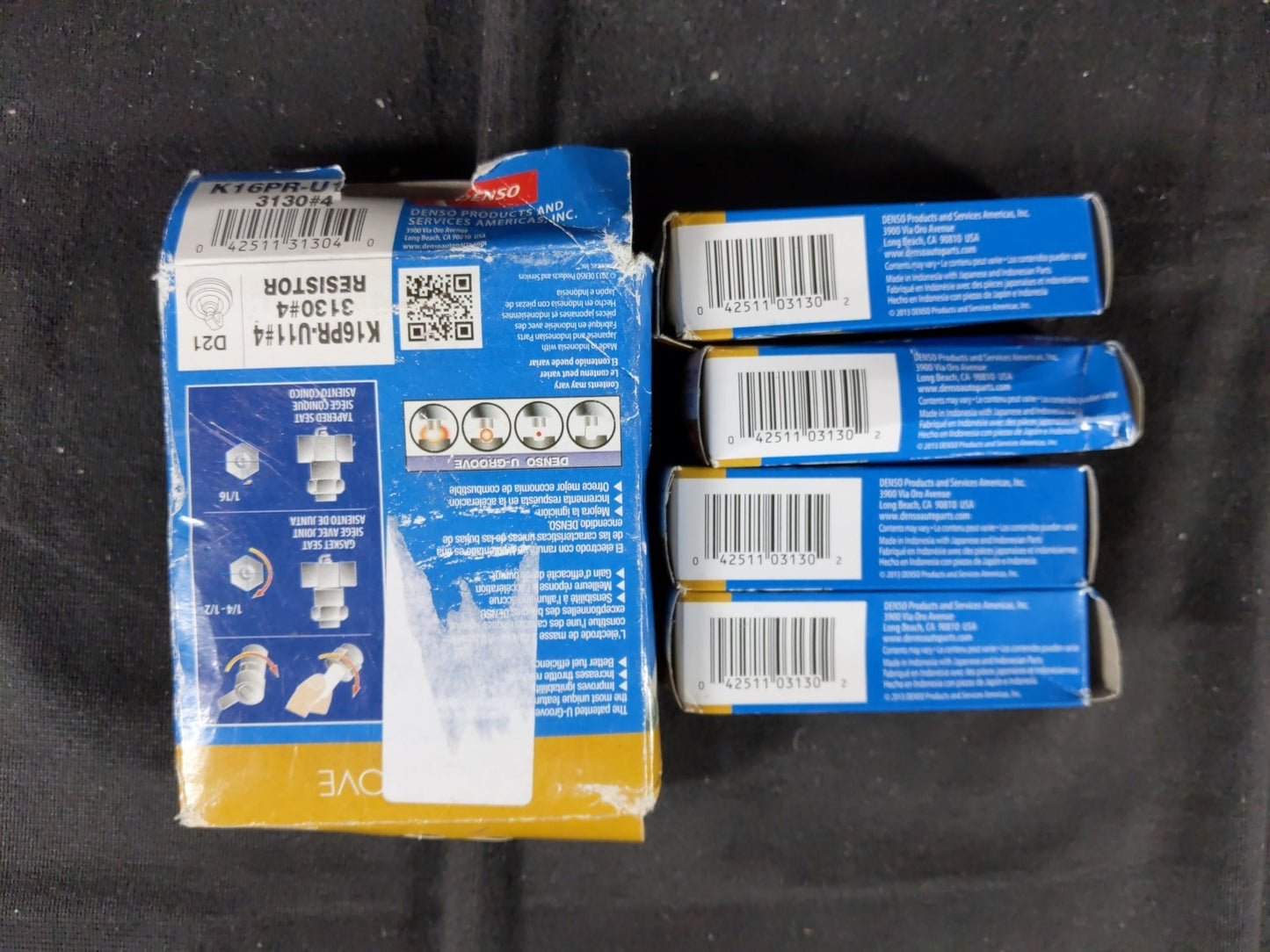 Denso Spark Plug K16PR-U11 3130 - D21 QTY 4