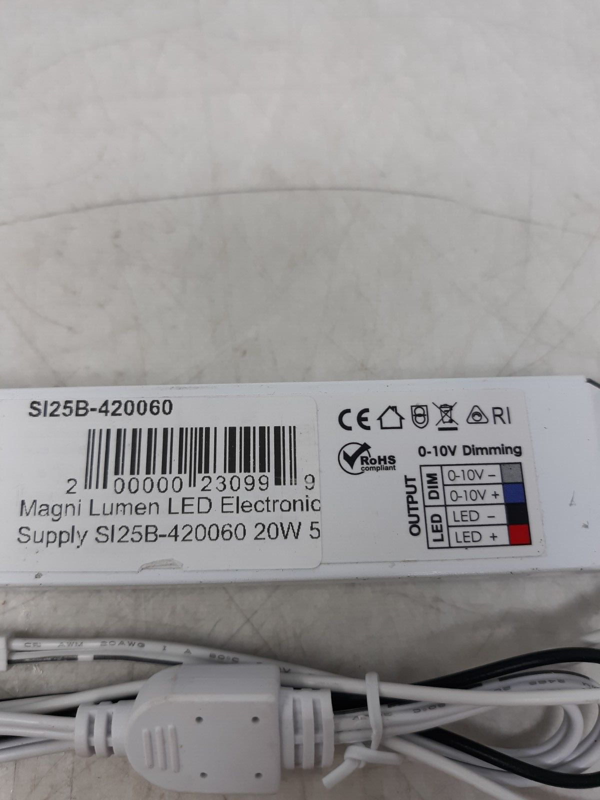 Magni lumen LED Electronic Power Supply 20 watt Model SI25B-420060