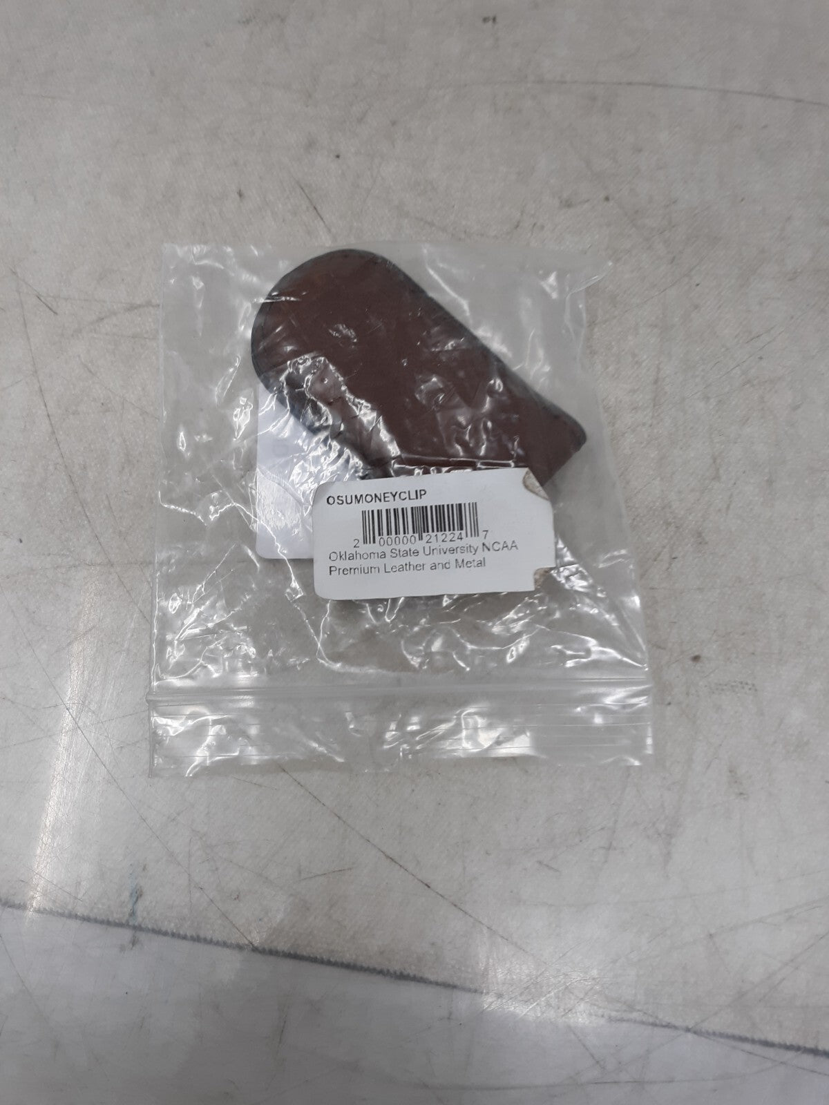 Oklahoma Sooners Genuine Leather Money Clip - Brown Magnetic