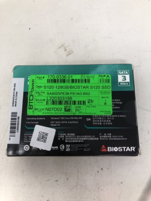 Biostar Solid State Drive 128GB S120 Plus
