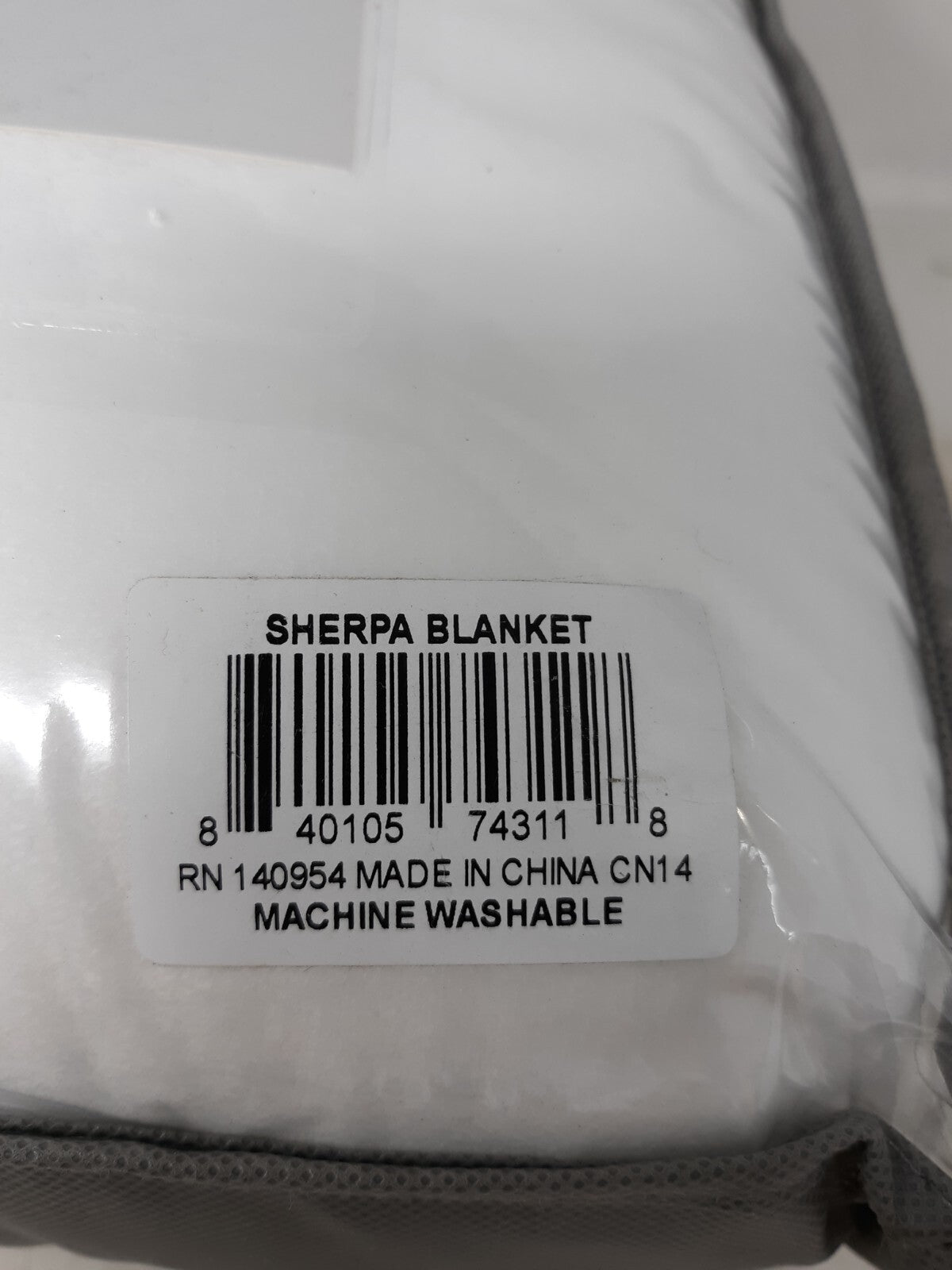 White Full/Queen Sherpa Dual-Layer Blanket by Bare Home