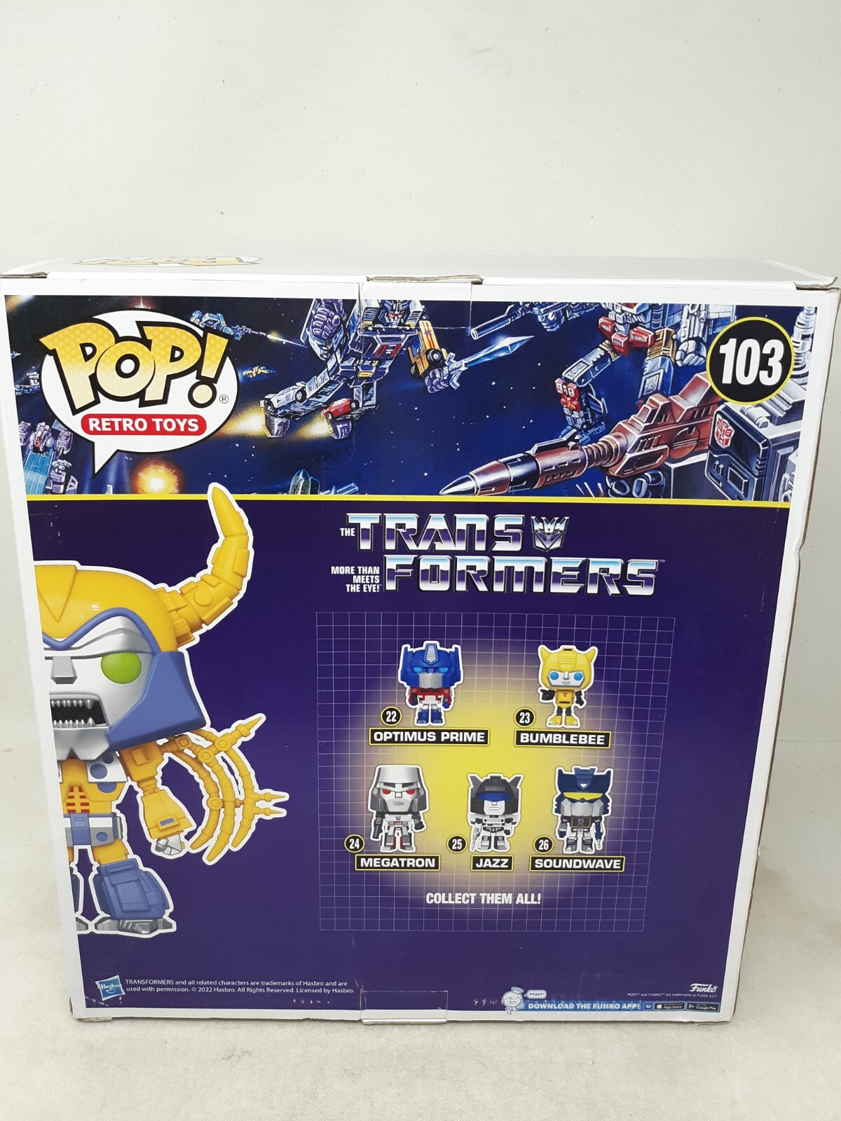Funko Pop Retro Toys Unicron TRANSFORMERS NO. 103 SDCC 2022 LIMITED EDITION