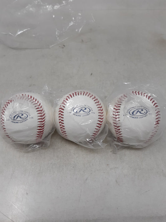 Set of 3 R100-P Practice Baseballs Collegiate High School Youth
