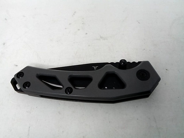 True Black/Gray 8CR13MOV Stainless Steel 8 in. EDC Folding Knife TRU-FMK-0004