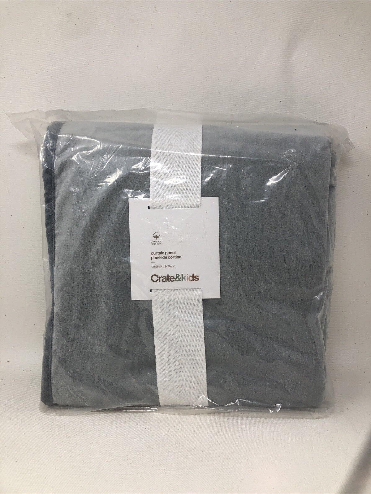 Crate&Kids Curtain Panel/ GRAY/ 44×96 Inches/ 112x244cm