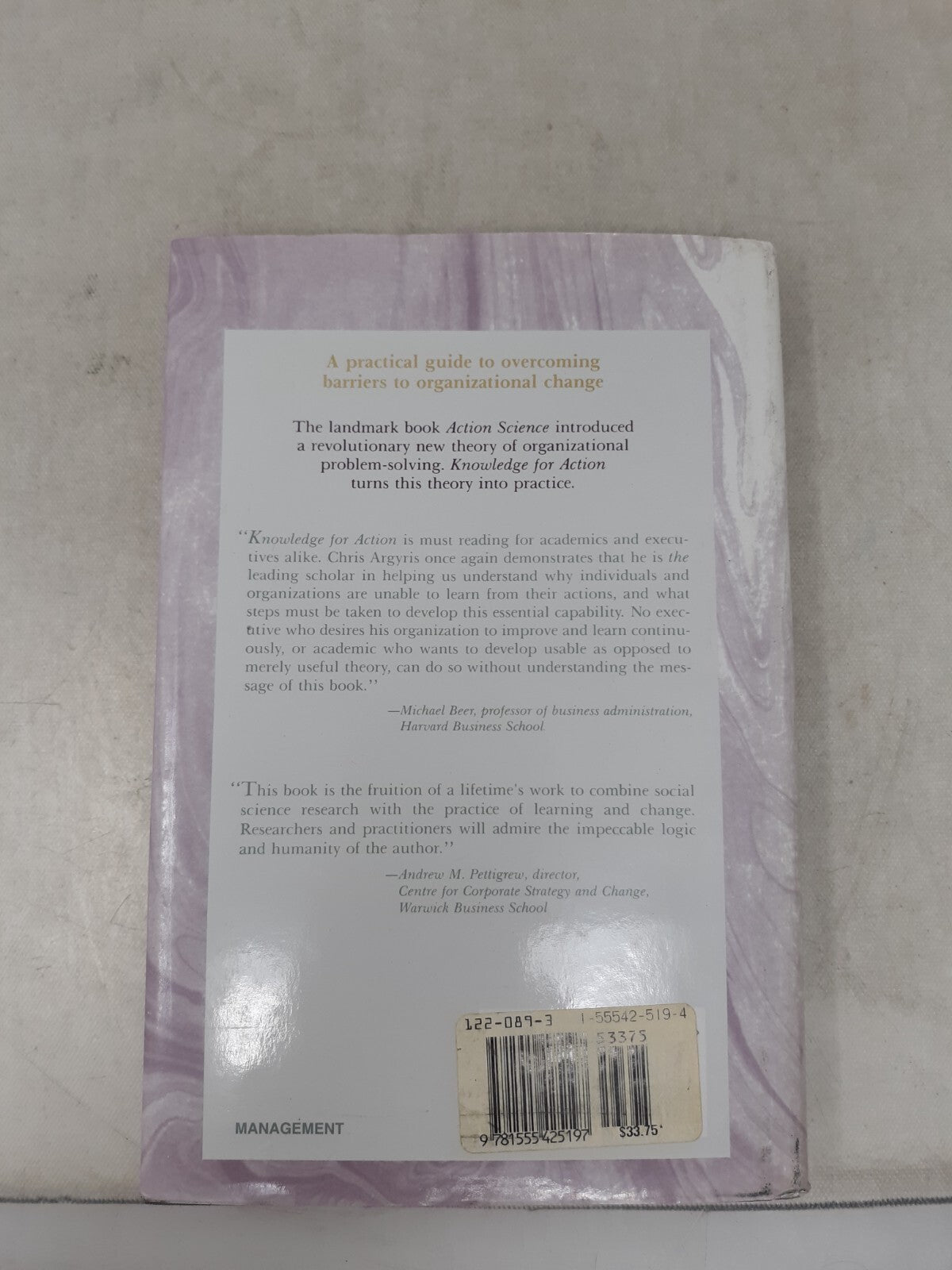 Knowledge for Action : A Guide to Overcoming Barriers to Organizational