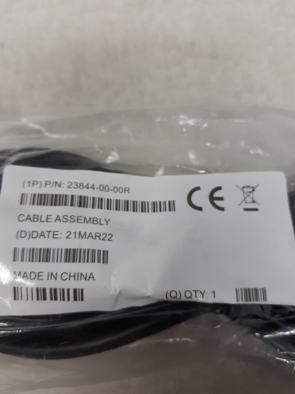 Motorola Zebra Power Cable P/N# 23844-00-00R