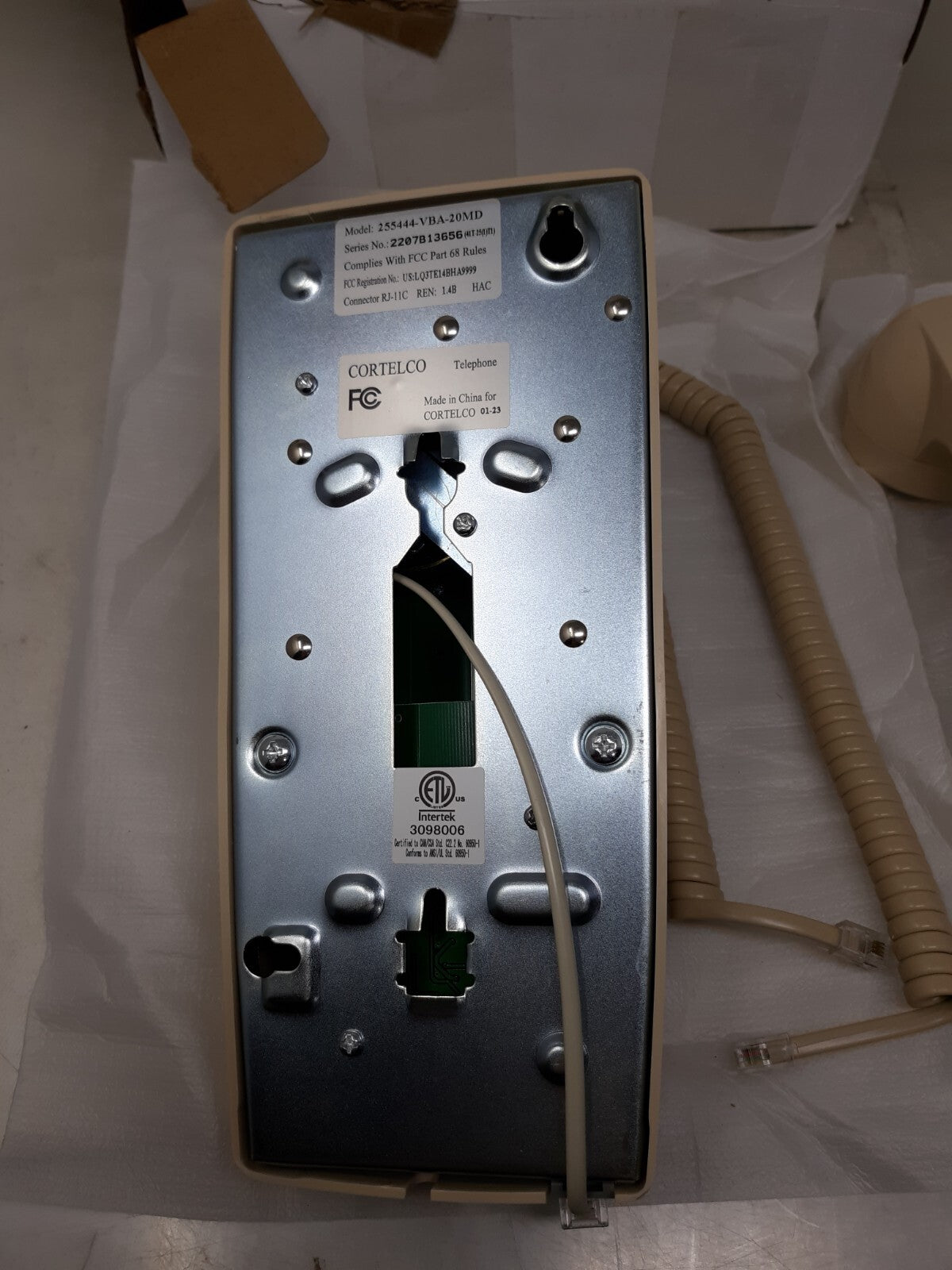 Cortelco ITT-2554VOE-ASH Corded Telephone - Beige (255444-VOE-20MD)