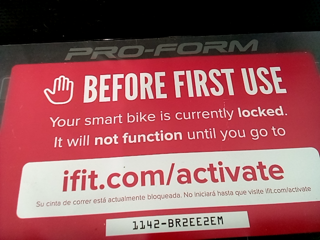 Pro form digital resistance smart bike attachment 1142-BR2EE2EM console board