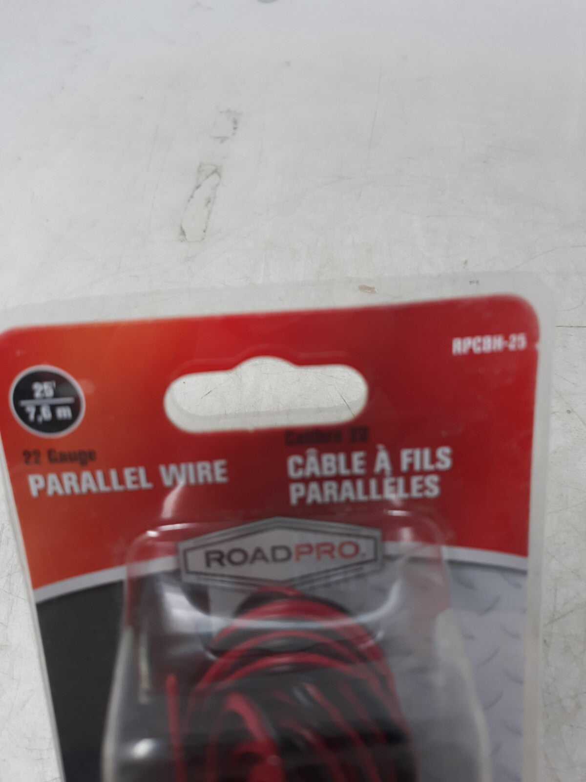 RoadPro RPCBH-25 22 Gauge Parallel Wire 25 ft Red/Black Stranded Copper