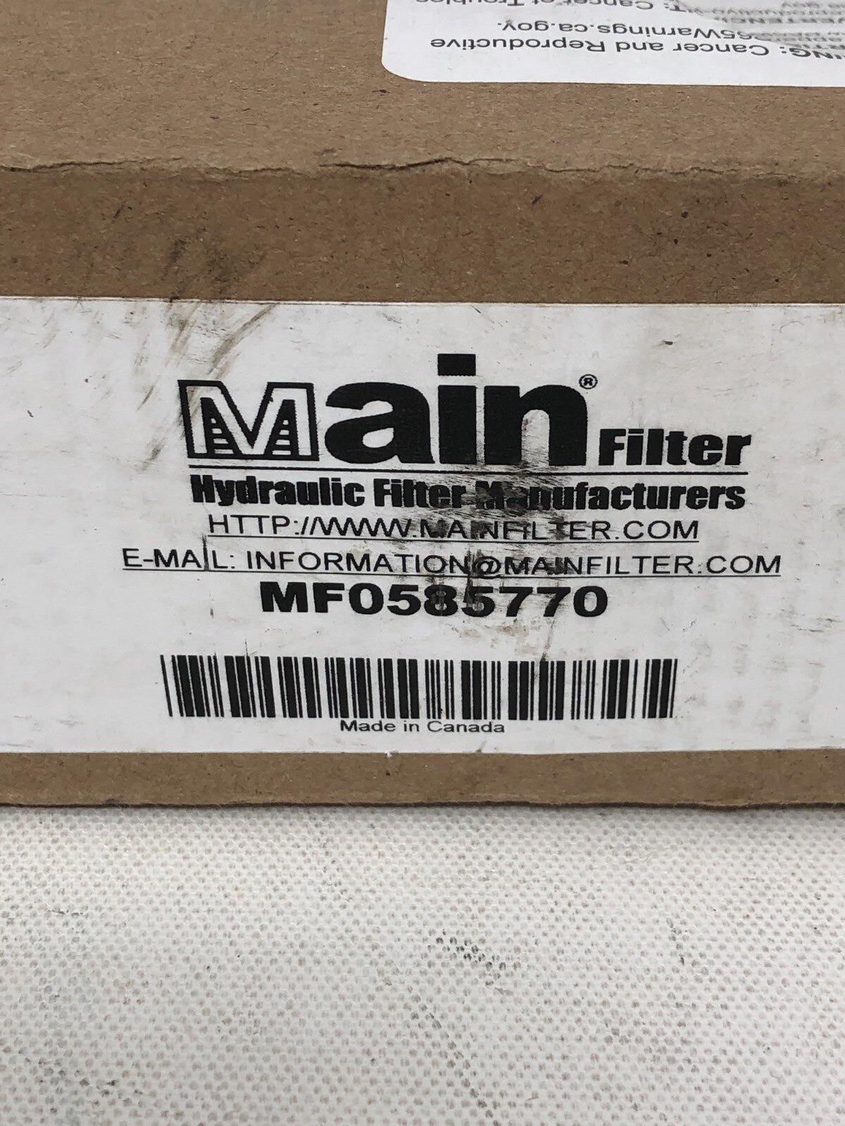 Main Filter Hydraulic Filter Element ~ MF0585770 Replacement Part Filter Element