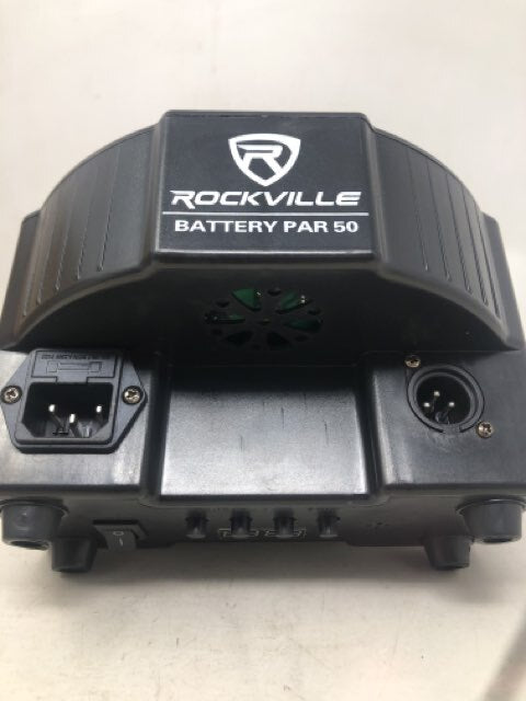 Rockville BATTERY PAR 50 Rechargeable LED DMX DJ Club Wash up-Light W/ Remote