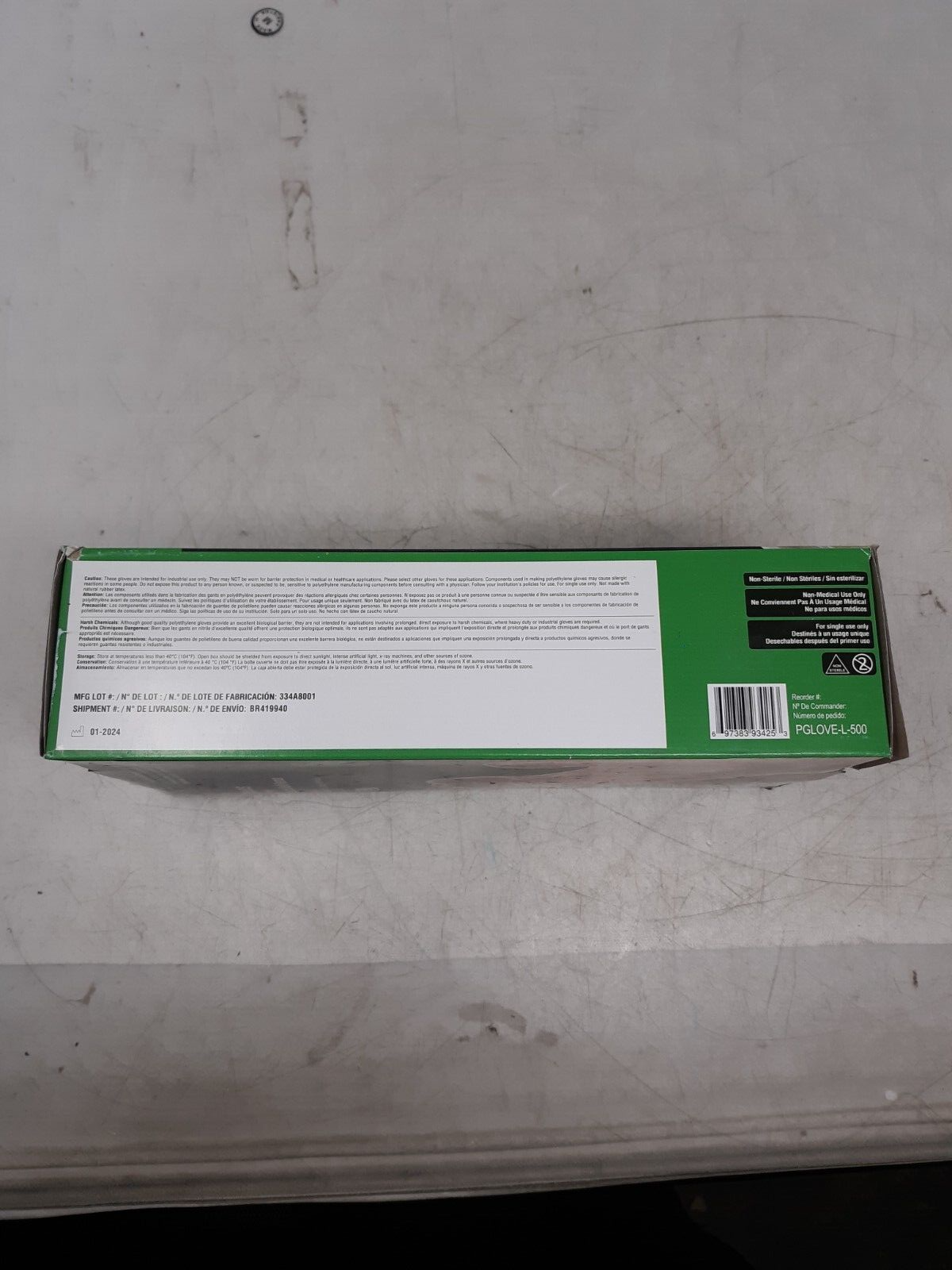 AMMEX X3 Poly Gloves Large - 500 Count, Powder-Free, Disposable, (Lot of 4)