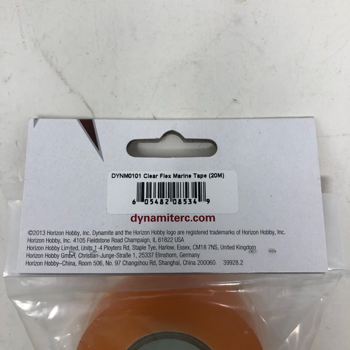 Dynamite Horizon Hobby DYNM0101 Clear Flex Marine Tape (20M) -Lot of 2
