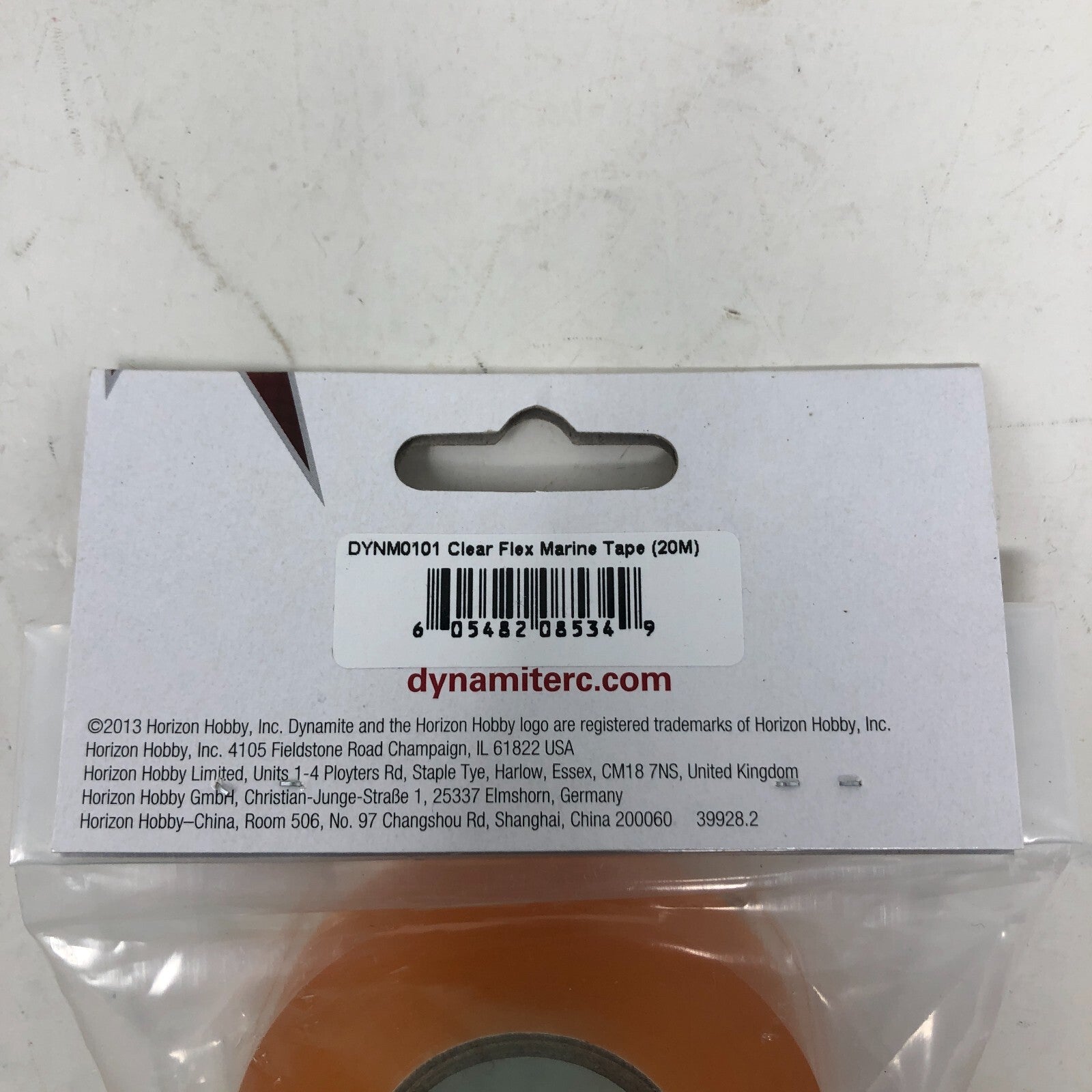 Dynamite Horizon Hobby DYNM0101 Clear Flex Marine Tape (20M) -Lot of 2