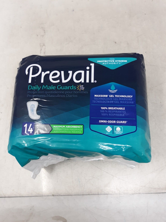 Prevail Daily Male Guards Incontinence Pads, 14 Count - 1 Pack (PV811)