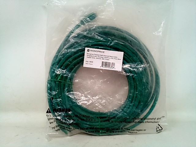 9856 50 Ft. Flexboot Series 24AWG UTP Bare Copper Ethernet Network Cable, Green