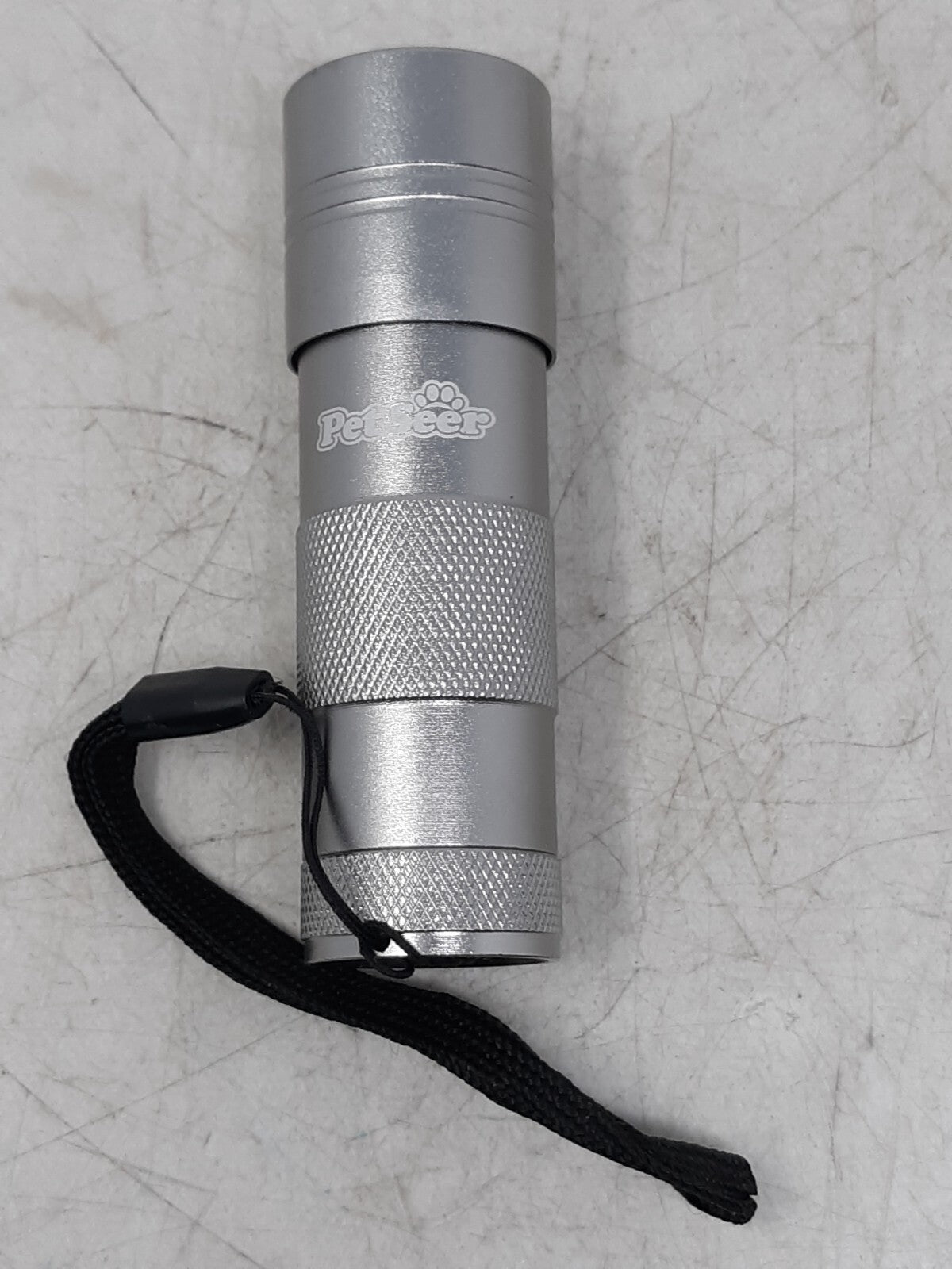 PetSeer UV Flashlight - Silver LED Blacklight Urine Detector for Pet Stains