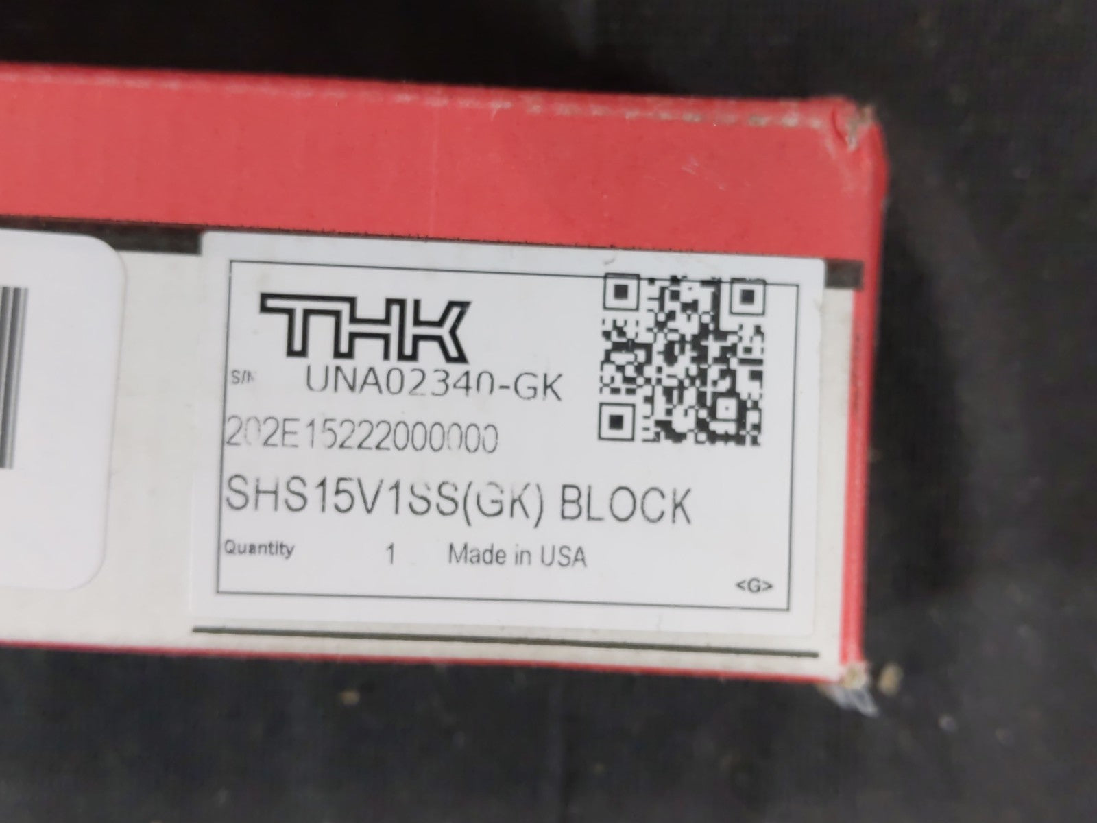 THK SHS15V1SS(GK) Linear Motion System Block