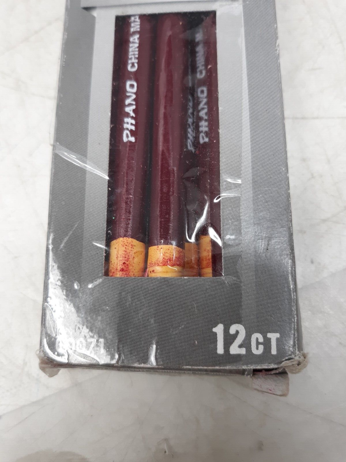 Dixon Phano China Marker Crimson Red 00071 Peel-Off Grease Pencil 12-Pack