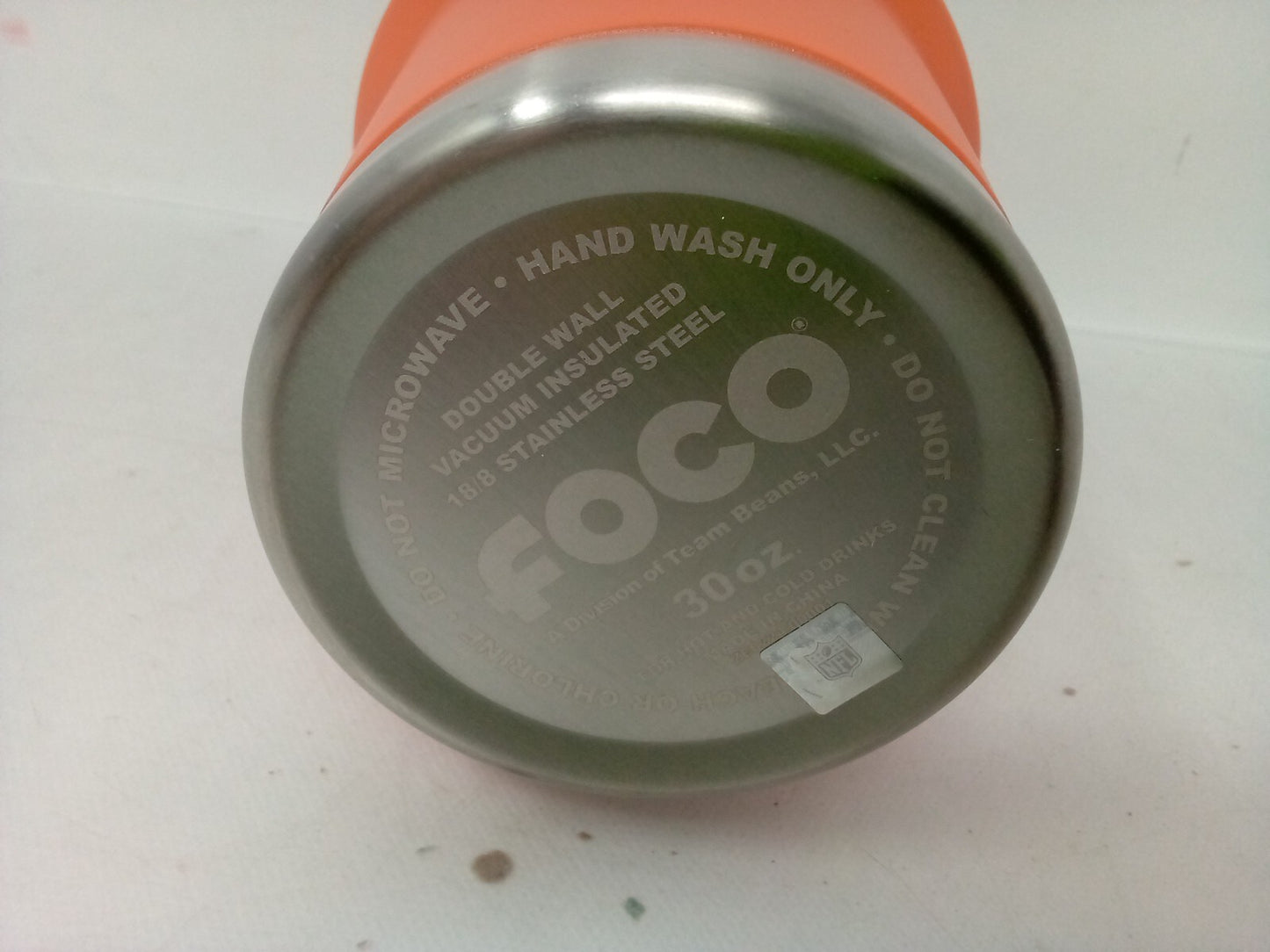 FOCO Cincinnati Bengals NFL Team Logo 30oz Stainless Steel Tumble -Orange