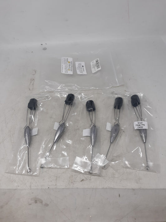ZZXO Sputnik Surf Sinkers 3oz 85g Breakaway Sea Fishing Weights Lot of 5