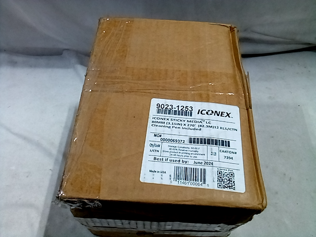 Iconex sticky media lc printer rolls - 12 rolls/carton, 3.15" x 270', Cleaning P