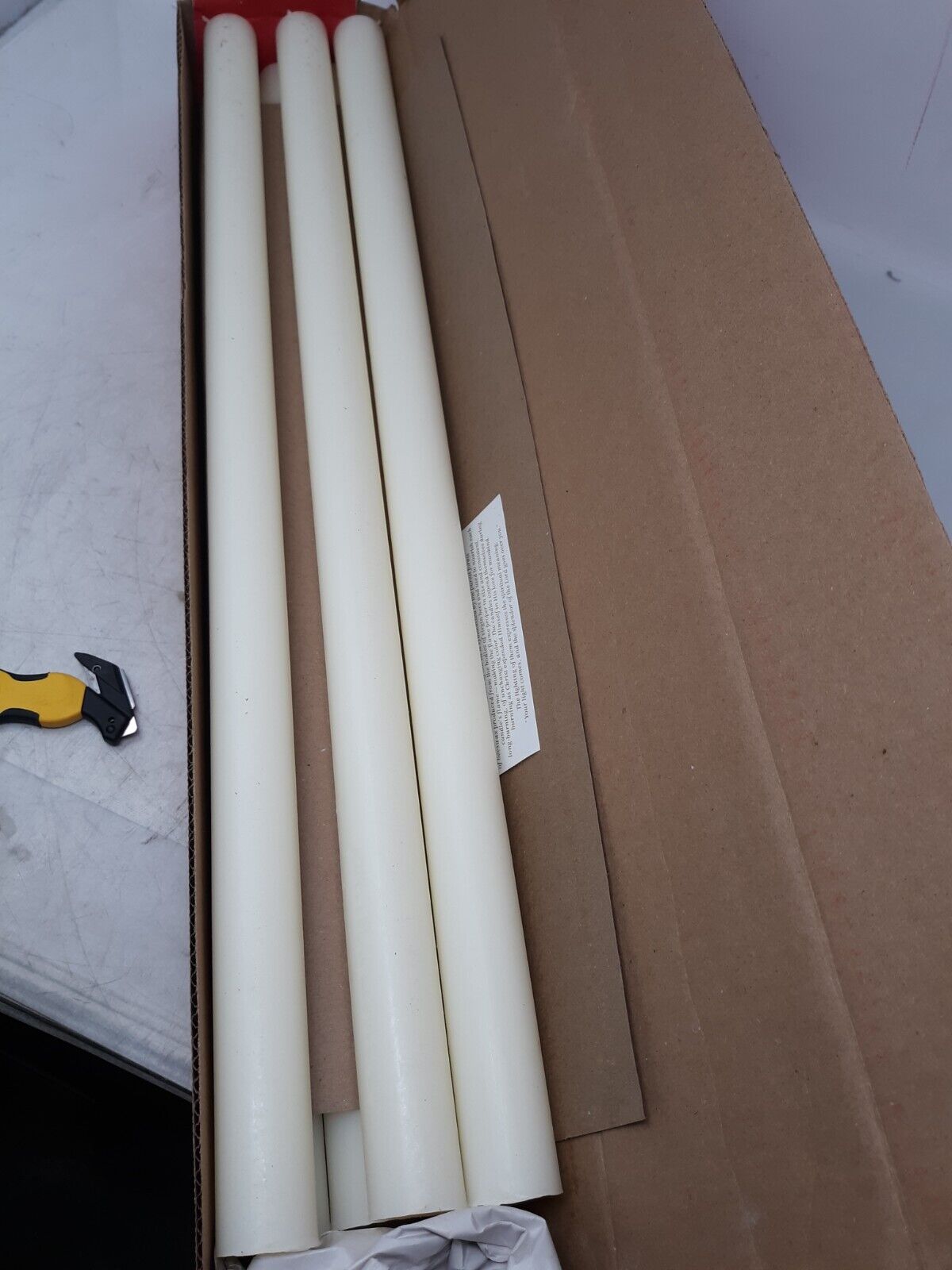 Cathedral Candle Company 51% Beeswax Church Candles - 6 Pack (1-1/4" x 24-3/4")