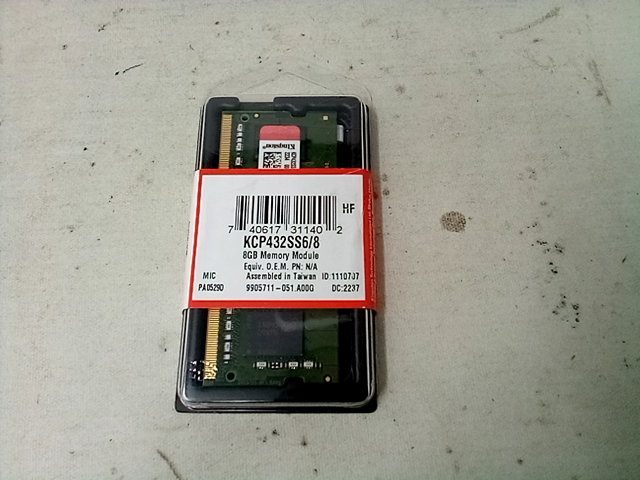 KCP432SS6-8 8GB DDR4 3200MHz Single Rank SODIMM Memory