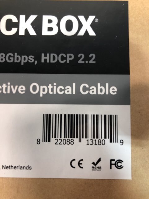 BLACK BOX AOC-HL-H2-15M High Speed HDMI 2.0 Active Optical Cable AOC 15m Black