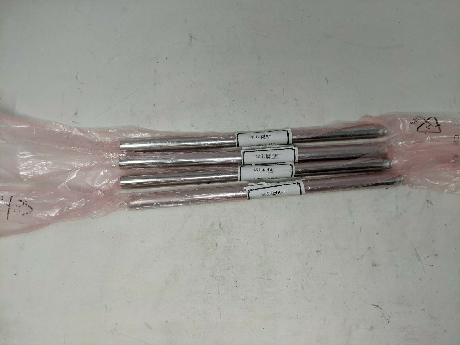 Lot of 4 Lights.Com Harper 12" Rod - Polished Nickel - for 18"&24" Pendants