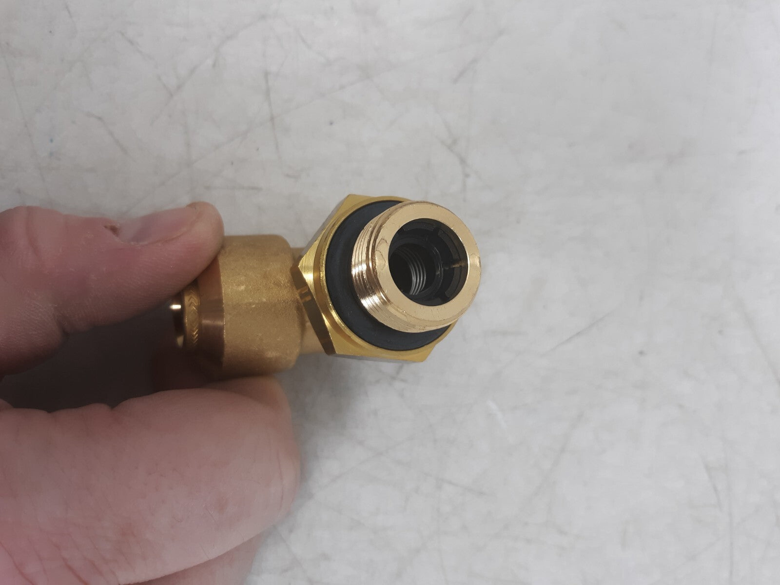3/4" Brass 90° Elbow Hydraulic Fitting Male to Female Connector with O-Ring Seal