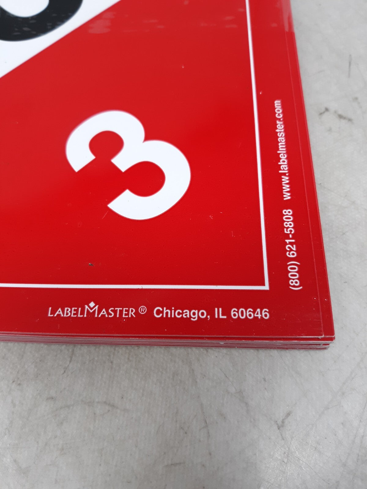 1987 Placard, Class 3 Flammable Liquid 25-pk