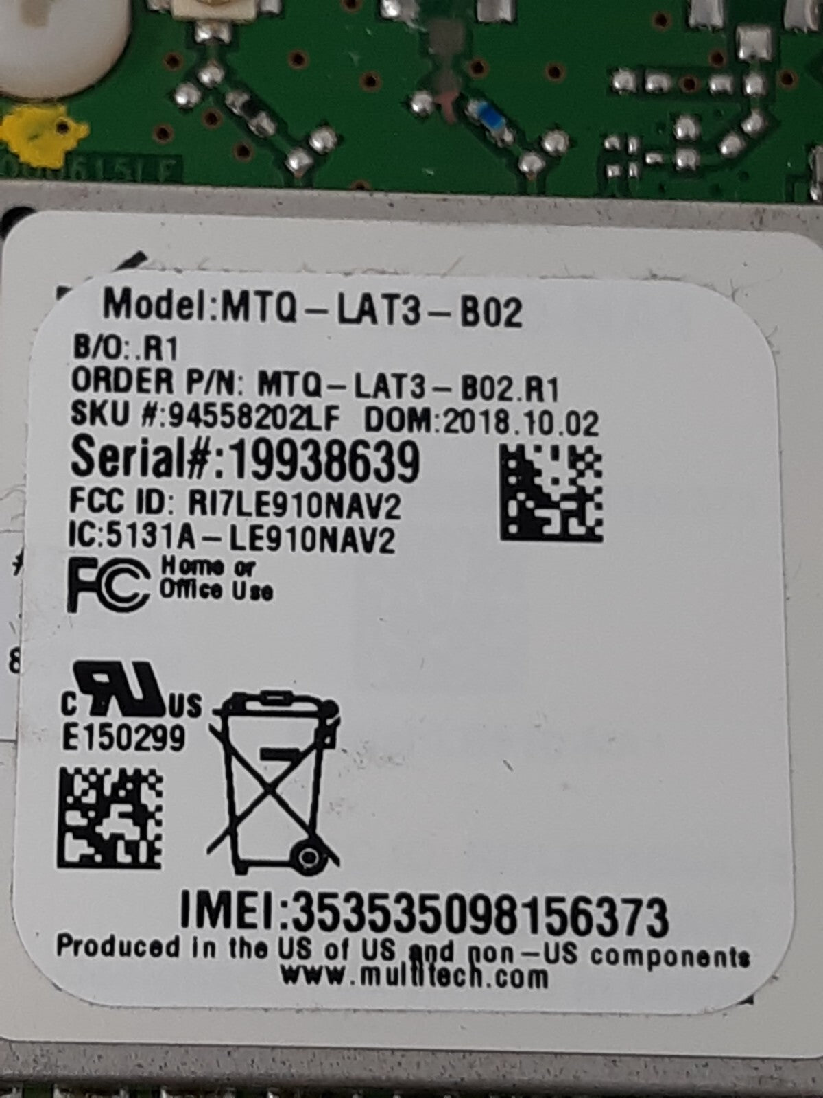 1 Piece of MTQ-LAT3-B01