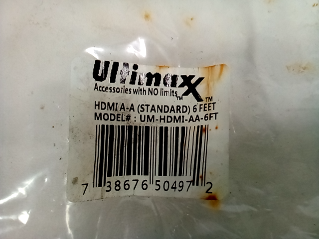 Ultimaxx HDMI Standard 6ft UM-HDMI-AA-6FT