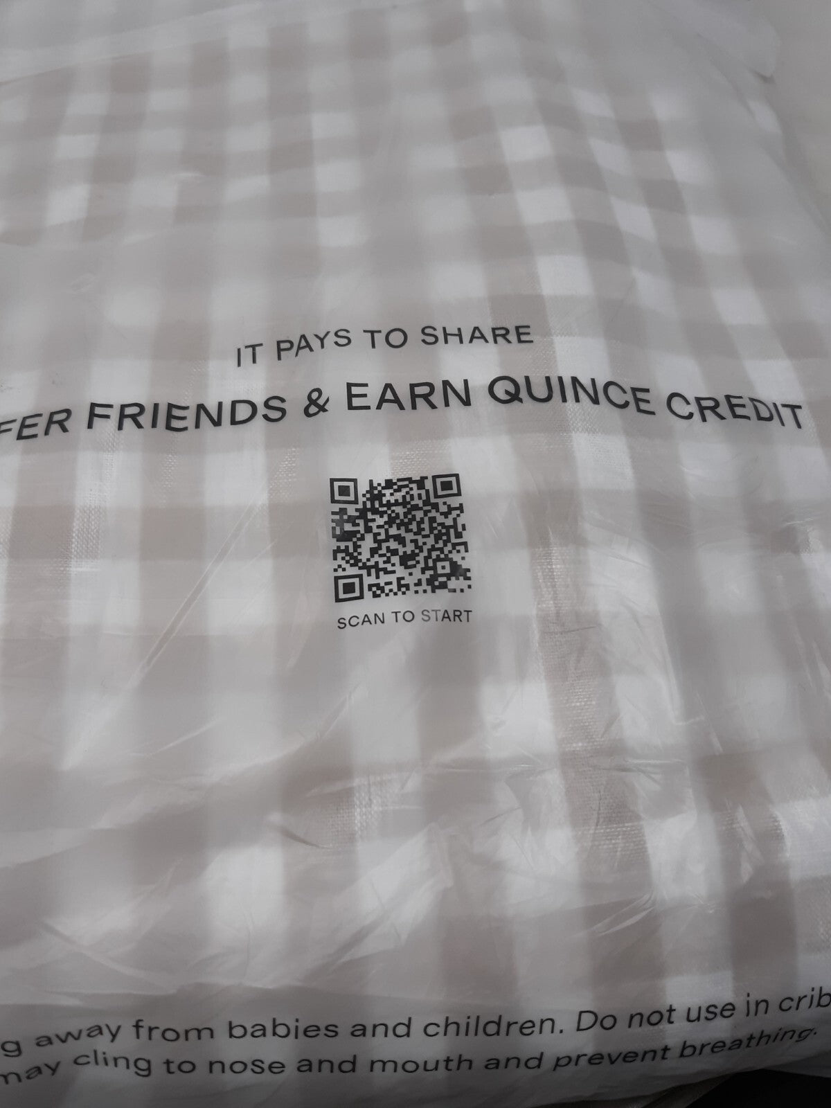 Quince European Linen Gingham Striped Duvet Cover! Twin With 2 Shams