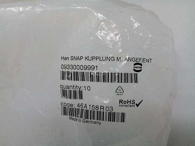 Han Snap Kupplung 46A158R03 Heavy Duty Power Connectors 10pcs