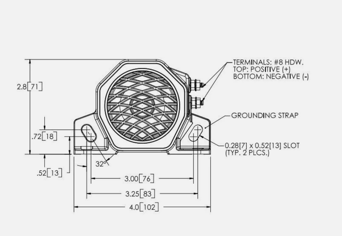 Ecco Electronic Model SA950 500 Series Backup Alarm 12V or 12-24V 82-102DBA