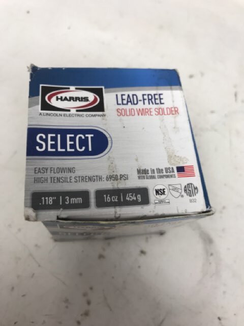 Harris Select Solder Lead-Free Solid Wire Solder .118" 3mm 16oz 331754
