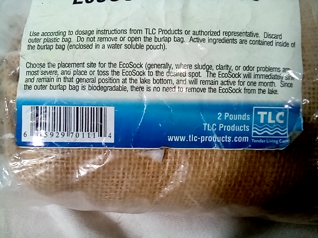TLC EcoSock Model GC 2 Pounds - Farm Pond Treatment