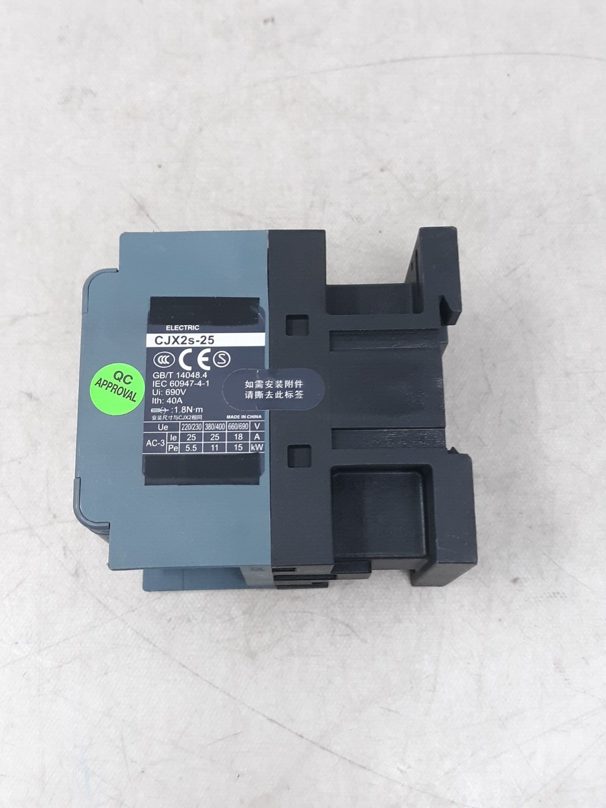 1Pcs DELIXI CJX2s-25 Series 25A AC contactor 1NO+1NC CJX2s-2511 AC220V