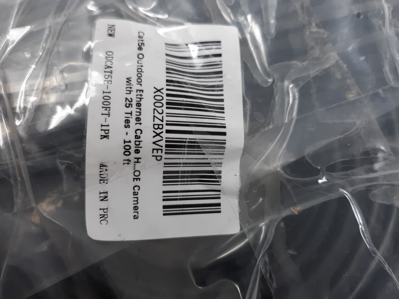 CAT5 Ethernet Patch Cable RJ-45 LAN Internet Cord Black 100FT