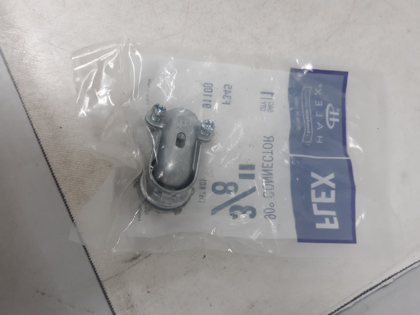 Lot Of 7 Halex 3/8in Flex 90degree Connector 91100