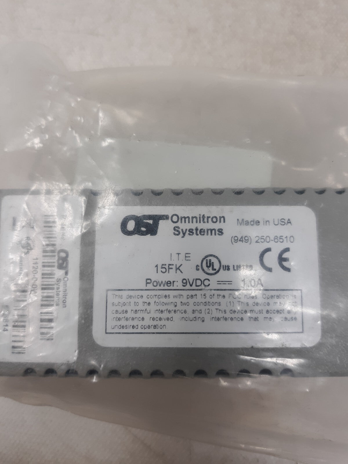 Omnitron Systems Technology miConverter 10/100 Base TX FX Ethernet 1120-0-0W