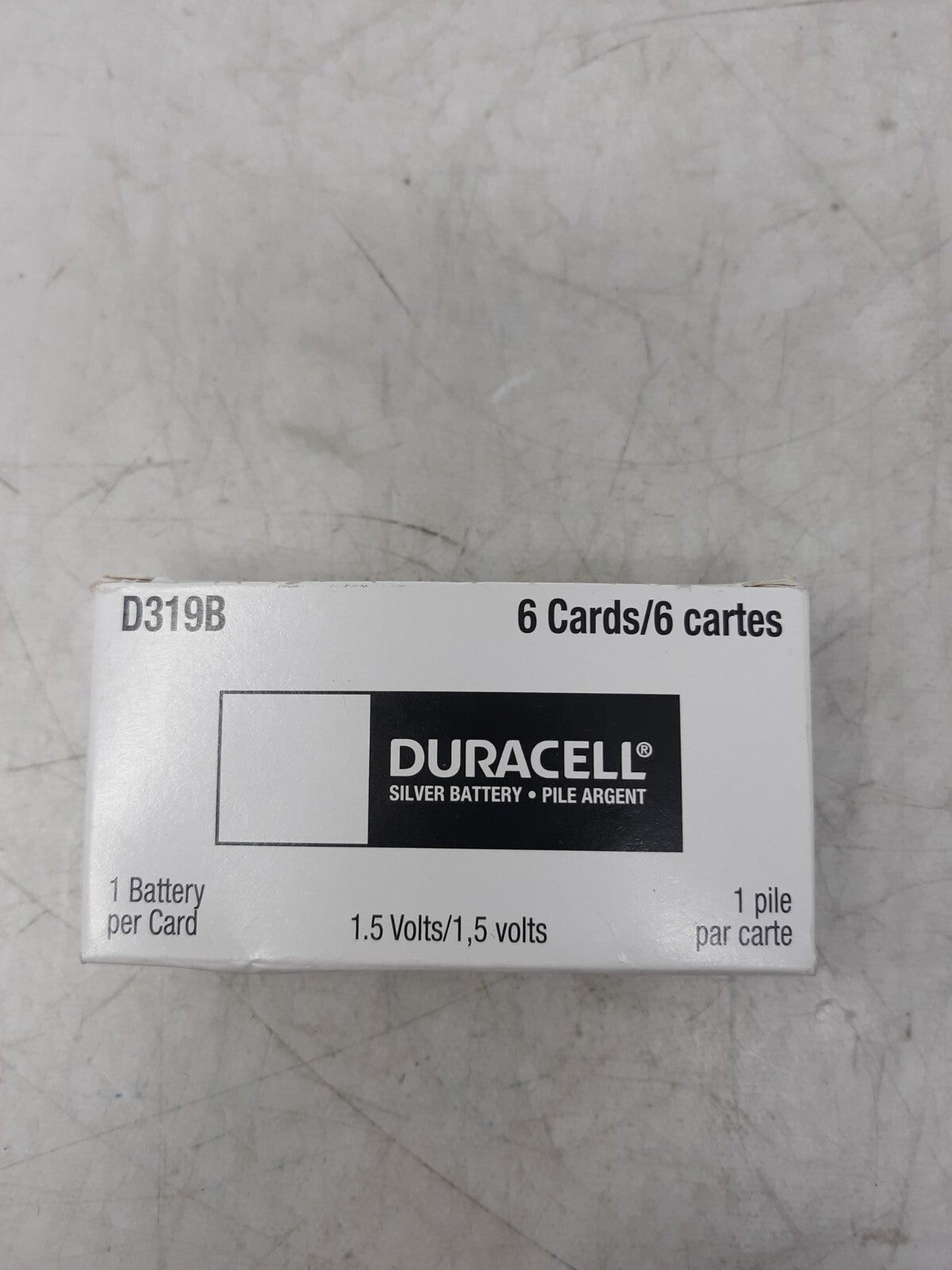 Duracell 319 D319B 1.5V Silver Oxide Watch Battery SR527W SR64 Lot of 6