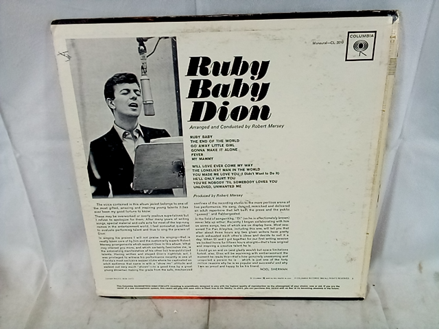 Columbia Ruby baby dion vinyl record